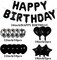 Sweet 29th Birthday Decorations – Black Number 29 Foil Mylar Balloons & Party Supplies Set for Girls, Women, Men, Photo Props (Black)